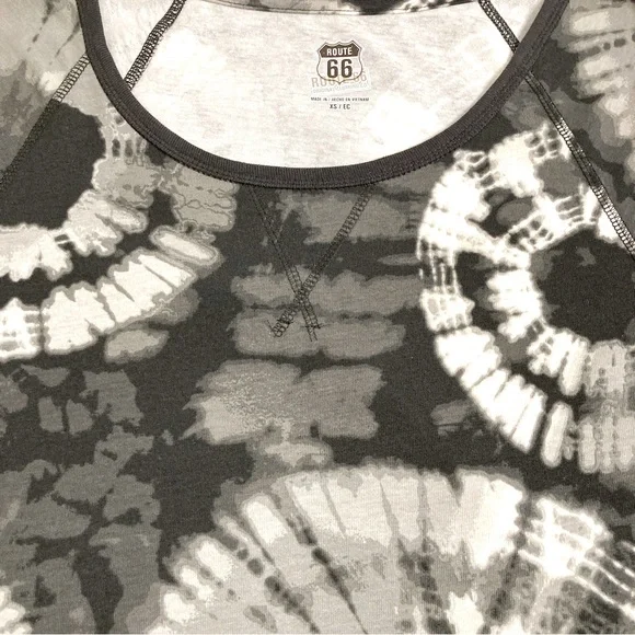 Route 66 Black, Gray, & White Tie Dye Long Sleeve Dress - Size XS - Picture 4 of 7